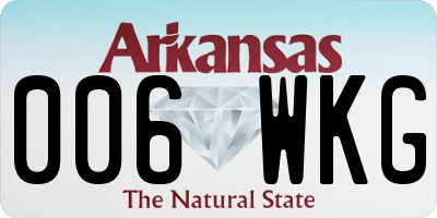 AR license plate 006WKG