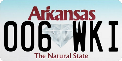 AR license plate 006WKI