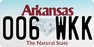 AR license plate 006WKK