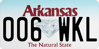 AR license plate 006WKL
