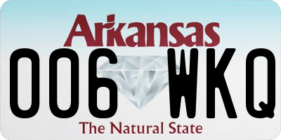 AR license plate 006WKQ
