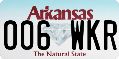 AR license plate 006WKR