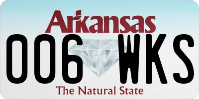 AR license plate 006WKS