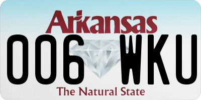 AR license plate 006WKU