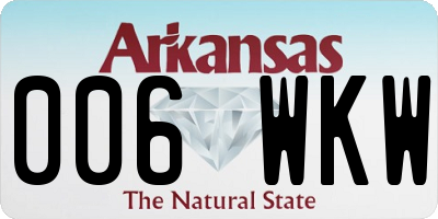AR license plate 006WKW