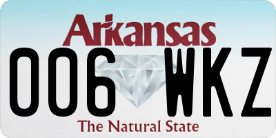 AR license plate 006WKZ