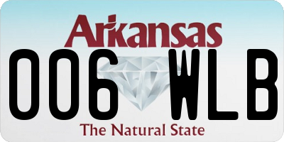 AR license plate 006WLB