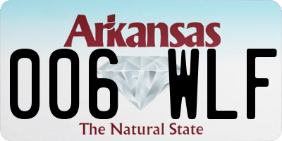 AR license plate 006WLF