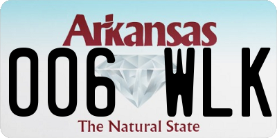 AR license plate 006WLK