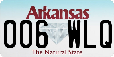 AR license plate 006WLQ