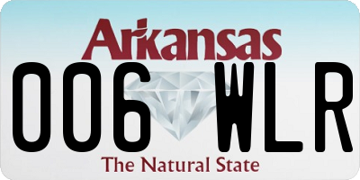AR license plate 006WLR