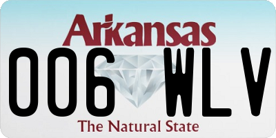 AR license plate 006WLV