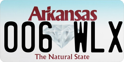 AR license plate 006WLX