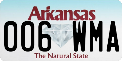 AR license plate 006WMA