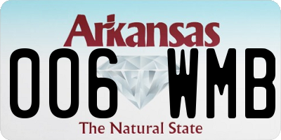 AR license plate 006WMB