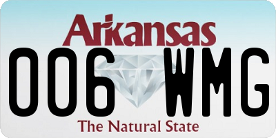 AR license plate 006WMG