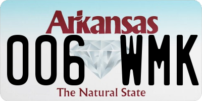 AR license plate 006WMK
