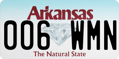 AR license plate 006WMN