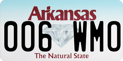 AR license plate 006WMO