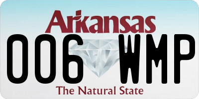 AR license plate 006WMP