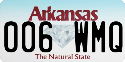 AR license plate 006WMQ