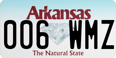 AR license plate 006WMZ