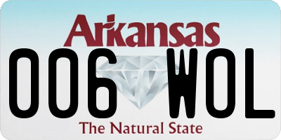 AR license plate 006WOL