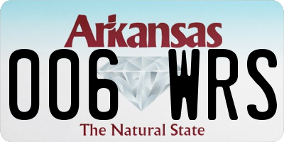 AR license plate 006WRS
