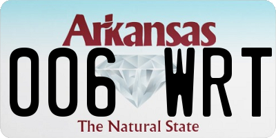AR license plate 006WRT