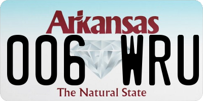 AR license plate 006WRU