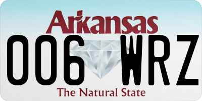 AR license plate 006WRZ