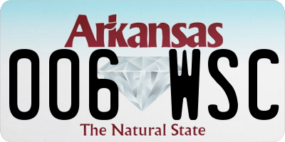 AR license plate 006WSC