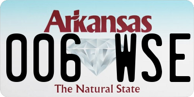 AR license plate 006WSE