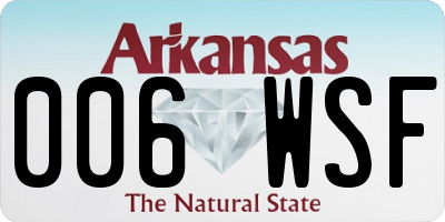 AR license plate 006WSF