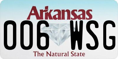 AR license plate 006WSG
