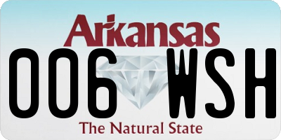 AR license plate 006WSH