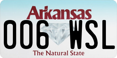 AR license plate 006WSL