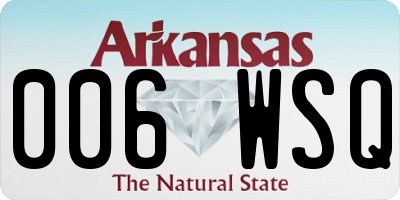 AR license plate 006WSQ
