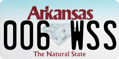 AR license plate 006WSS