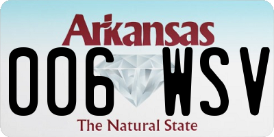 AR license plate 006WSV