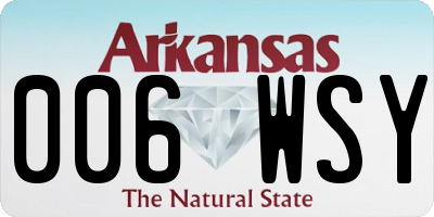 AR license plate 006WSY