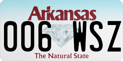 AR license plate 006WSZ