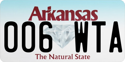 AR license plate 006WTA