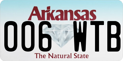 AR license plate 006WTB