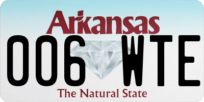 AR license plate 006WTE