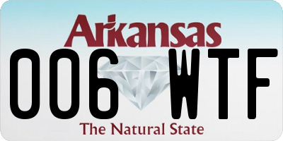 AR license plate 006WTF