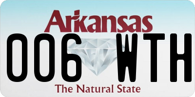 AR license plate 006WTH