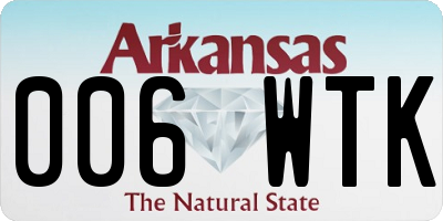 AR license plate 006WTK