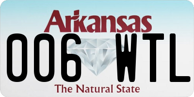 AR license plate 006WTL