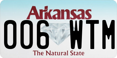 AR license plate 006WTM